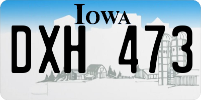 IA license plate DXH473