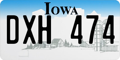IA license plate DXH474