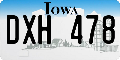 IA license plate DXH478