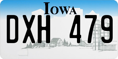 IA license plate DXH479