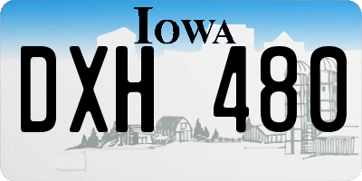 IA license plate DXH480
