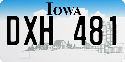 IA license plate DXH481