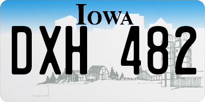 IA license plate DXH482