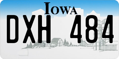 IA license plate DXH484