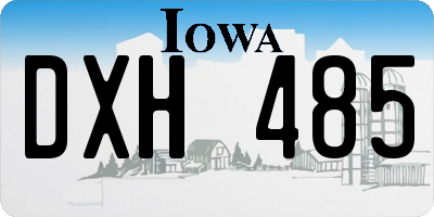 IA license plate DXH485