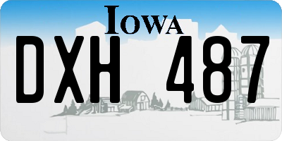IA license plate DXH487