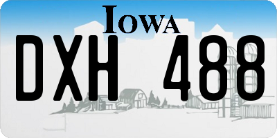 IA license plate DXH488