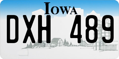 IA license plate DXH489