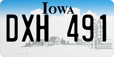 IA license plate DXH491
