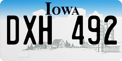 IA license plate DXH492
