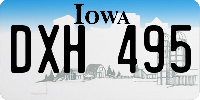 IA license plate DXH495