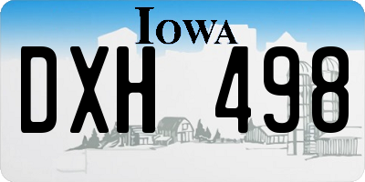 IA license plate DXH498