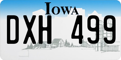 IA license plate DXH499