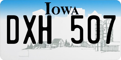 IA license plate DXH507