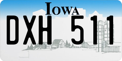 IA license plate DXH511
