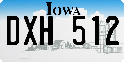 IA license plate DXH512
