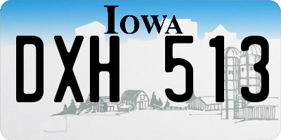 IA license plate DXH513
