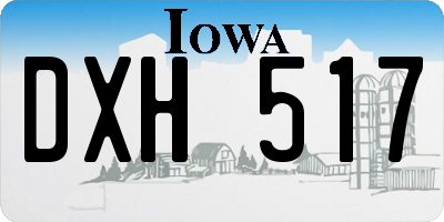 IA license plate DXH517