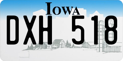 IA license plate DXH518