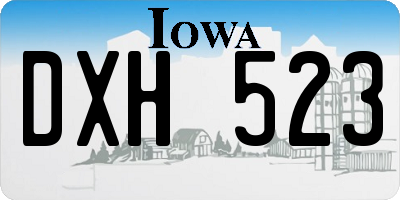 IA license plate DXH523