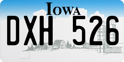 IA license plate DXH526
