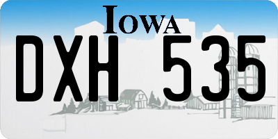 IA license plate DXH535