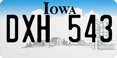 IA license plate DXH543