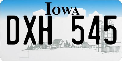IA license plate DXH545