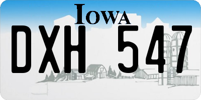 IA license plate DXH547