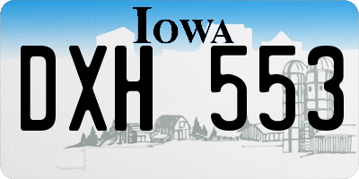 IA license plate DXH553