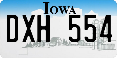 IA license plate DXH554