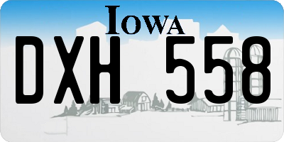 IA license plate DXH558