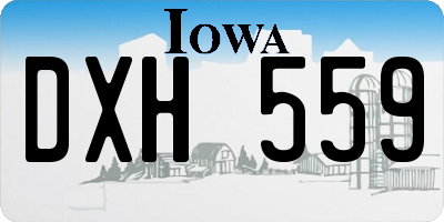 IA license plate DXH559