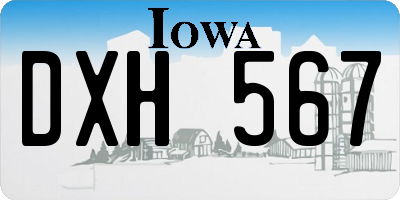 IA license plate DXH567