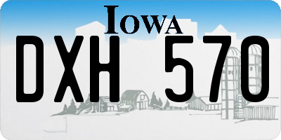 IA license plate DXH570