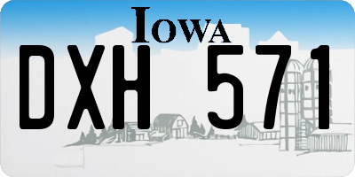IA license plate DXH571