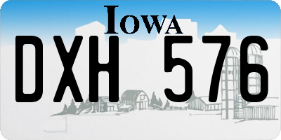 IA license plate DXH576