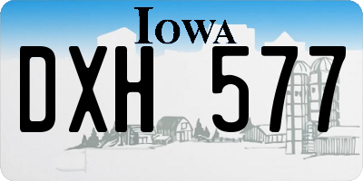 IA license plate DXH577