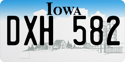 IA license plate DXH582