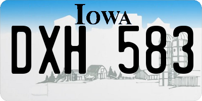 IA license plate DXH583