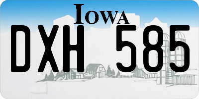 IA license plate DXH585