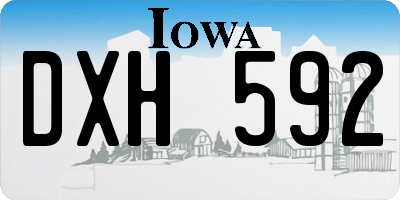 IA license plate DXH592