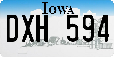 IA license plate DXH594