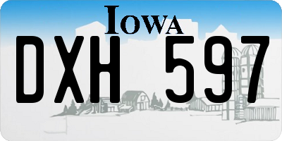 IA license plate DXH597