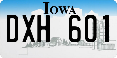 IA license plate DXH601