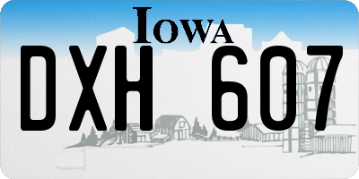 IA license plate DXH607