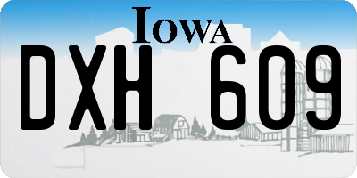IA license plate DXH609