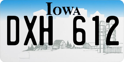 IA license plate DXH612