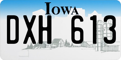 IA license plate DXH613