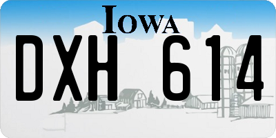 IA license plate DXH614